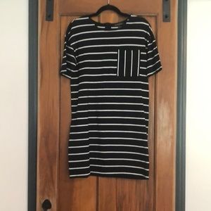Navy Striped Banana Republic Shirt Dress